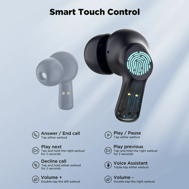 1 2 3pcs TWS4 Wireless Earphones Bluetooth 5.3 Headphones Dual Stereo ENC Noise Reduction Bass Touch Control In ear Earbuds with wired earphone Walmart