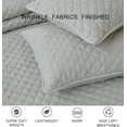 thumbnail image 6 of Chezmoi Collection Pucker 3-Piece King Size Bedspread Coverlet Set , Crinkle Textured Diamond Bedding Cover Quilt Set, Gray, 6 of 7