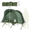 thumbnail image 2 of Gymax 1-Person Outdoor Camping Tent Cot Compact Elevated Tent Set W/ External Cover Green, 2 of 10