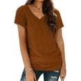 thumbnail image 4 of frariair Soft Loose Fit Basic Tee With Comfort Stretch Fabric Ideal For Warm Weather Activities And Everyday Layering Brown, 4 of 4