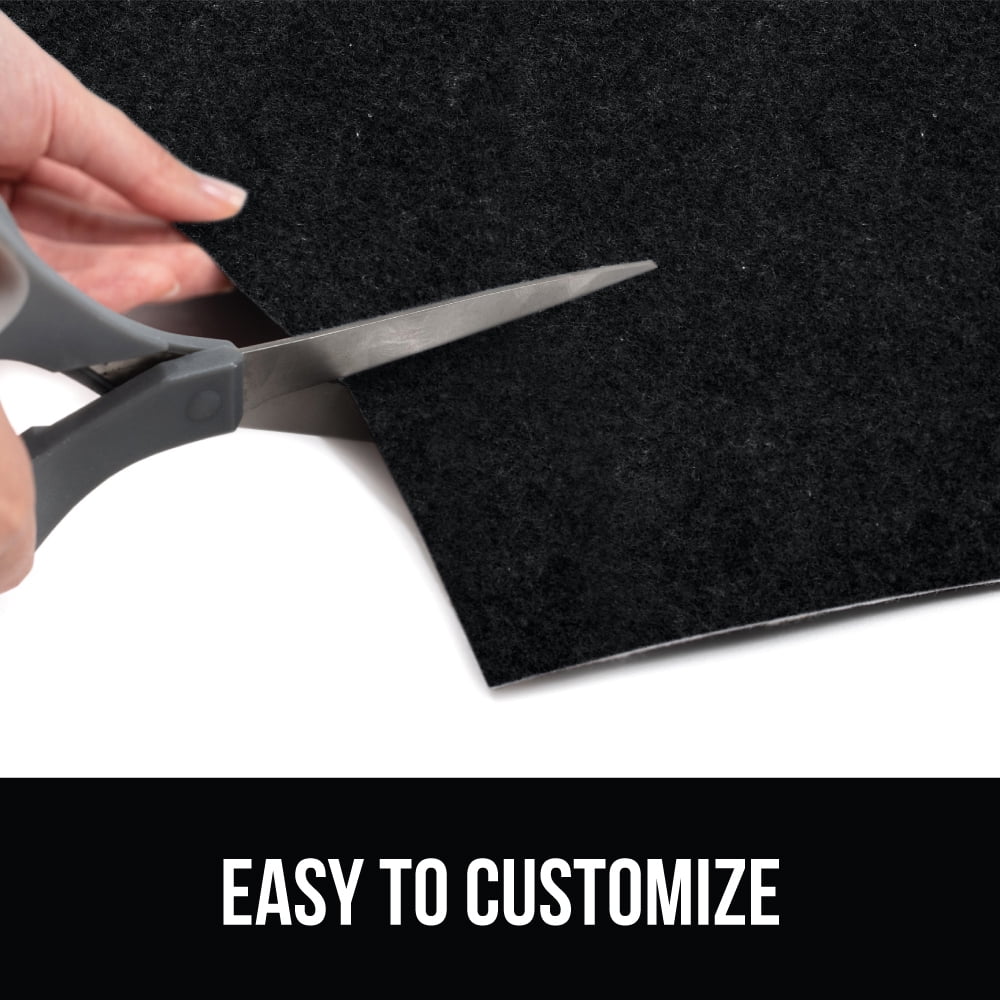 GORILLA GRIP LeakGuard Under Sink Mat, Waterproof Shelf Liner, Non-Adhesive, 24x24 Black