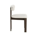 thumbnail image 6 of Kevinplus Wooden Modern Round Dining Table with 4 Boucle Upholstered Dining Chairs for Dining Room, Kitchen,  Dark Brown, 6 of 16
