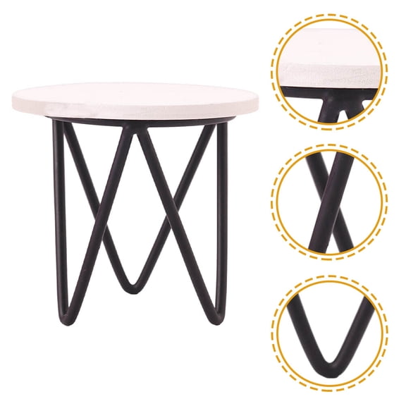 TABLZONE Dollhouse Mini Table Alloy Modern Simple Style 1Pack