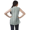 thumbnail image 4 of Moomaya Printed Mandarin Collar Tunic Sleeveless Casual Tank Top Summer Wear, 4 of 6