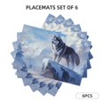 thumbnail image 3 of Placemats Set of 4 / 6, Snow Mountain Alaskan Sled Dog Placemats for Dining Table Indoor/Outdoors Heat Resistant Washable Placemats 18" x 12", 3 of 8