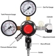 thumbnail image 5 of Beer CO2 Keg Regulator Beer Regulator with Safety Pressure Valve CGA-320 Inlet for Beer Brewing Wine Making by PERA, 5 of 7