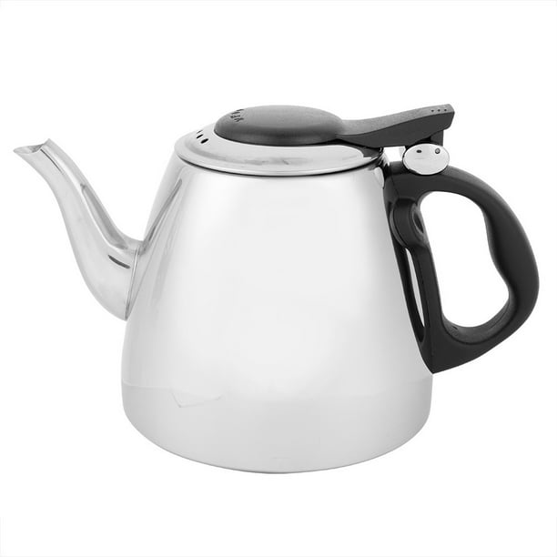 Tetera de Té para Estufa de 1,2 L, Tetera de Acero inoxidable, Hervidor de Agua de Fondo Plano, Calentador de Agua Caliente Con Antideslizante para acampar, Cocina Casera