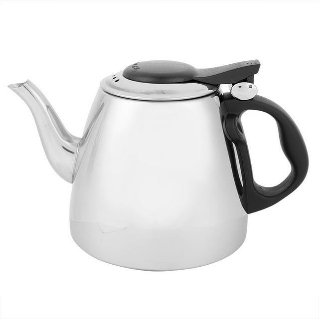 Stainless Steel Tea Kettle, 1200ML Teapot with Cool Touch Ergonomic Handle Flat Bottom Water Kettle Boiling Pot Work On Induction Stovetop, Fast Boiling
