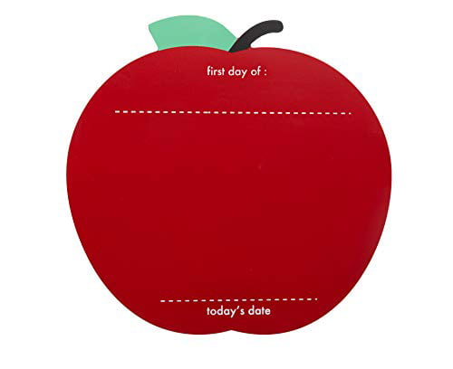 Includes Non-Toxic Paint to Create Handprints Pearhead First and Last Day of School Reversible Apple Photo Sharing Handprint Sign Red