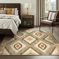 thumbnail image 2 of KoshiMe 4'x6' Area Rugs for Living Room, Machine Washable Rugs Non-Slip, Low Pile Soft Print Pattern Western Rug for Bedroom, Dining Room, Office, Camel, 2 of 9