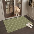 thumbnail image 3 of Green Diagonal Plaid Washable Area Rug 2 x 3 ft Modern Crosshatch Lines Argyle Geometric Soft Non‑Slip Rugs Stain Repellent Indoor Mats for Front Door, Narrow Hallway, Kitchen Doorway, Bedside, 3 of 9