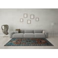 thumbnail image 3 of Ahgly Company Indoor Rectangle Persian Light Blue Traditional Area Rugs, 8' x 10', 3 of 4