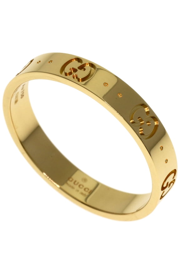 Pre-Owned Gucci Icon #25 Ring, 18K Yellow Gold, Men's GUCCI