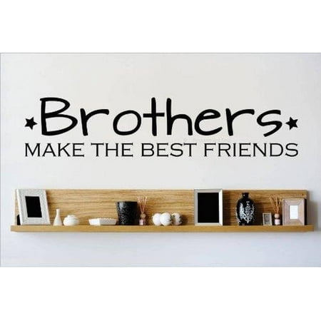 Brothers Make The Best Friends Boys Bedroom Vinyl Wall Decal, 7