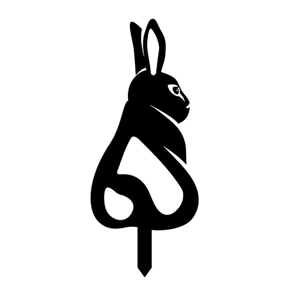 Tao Tao Garden Rabbit Yard Art, Easter Decorations Outdoor Animals Rabbit Silhouette Garden Art, Decorative Garden Stakes for Pathway, Floor, Yard, Lawn, Flowerbeds, Outdoor Decoration A