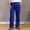 Blue, variant on Men's Drawstring Elastic Waist Solid Color Pocket Trousers Loose Sports Trousers Without Side Pockets (Plus )
