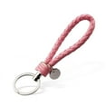 thumbnail image 3 of Namzi 5PCS keychain woven leather keychain, suitable for all car keychains men's keychain women's keychain (pink), 3 of 5