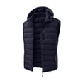 thumbnail image 3 of Turilly Plus Size Men's Puffer Vest Hooded Sleeveless Zip Up Quilted Warm Outerwear for Fall Winter Outdoor, 3 of 6