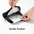 thumbnail image 5 of LinenLoon Sanitary Napkin Storage Bag,Menstrual Cup Pouch,Girls Travel Geometric Stitching Small Makeup Sanitary Pads Organizer,Small,Portable,Large Capacity (Black), 5 of 5