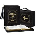 thumbnail image 4 of ZUXONGSY I am a Child of God Print PU Leather Bible Cover for Women Men Large Bible Cover Bag Lightweight Scripture Bag with Detachable Wristlet Strap Journal Case for Church, XL, 4 of 7