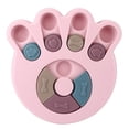 thumbnail image 2 of Plastic Portable Pet Food Feeding Bowl Educational Puzzle Interactive Toy for Dogs CatsPink Claw Print, 2 of 14