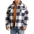 thumbnail image 2 of True Nation by DXL Men's Big and Tall Lined Flannel Shirt Jacket Navy 2XLT, 2 of 6