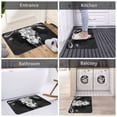 thumbnail image 5 of Sikiie White Black Sheep skull Print Flannel Anti-slip Floor Mat 16x24in, Thickened Dustproof Entrance Door Mat Floor Mat for Kitchen, Bathroom, Laundry Room, 5 of 7