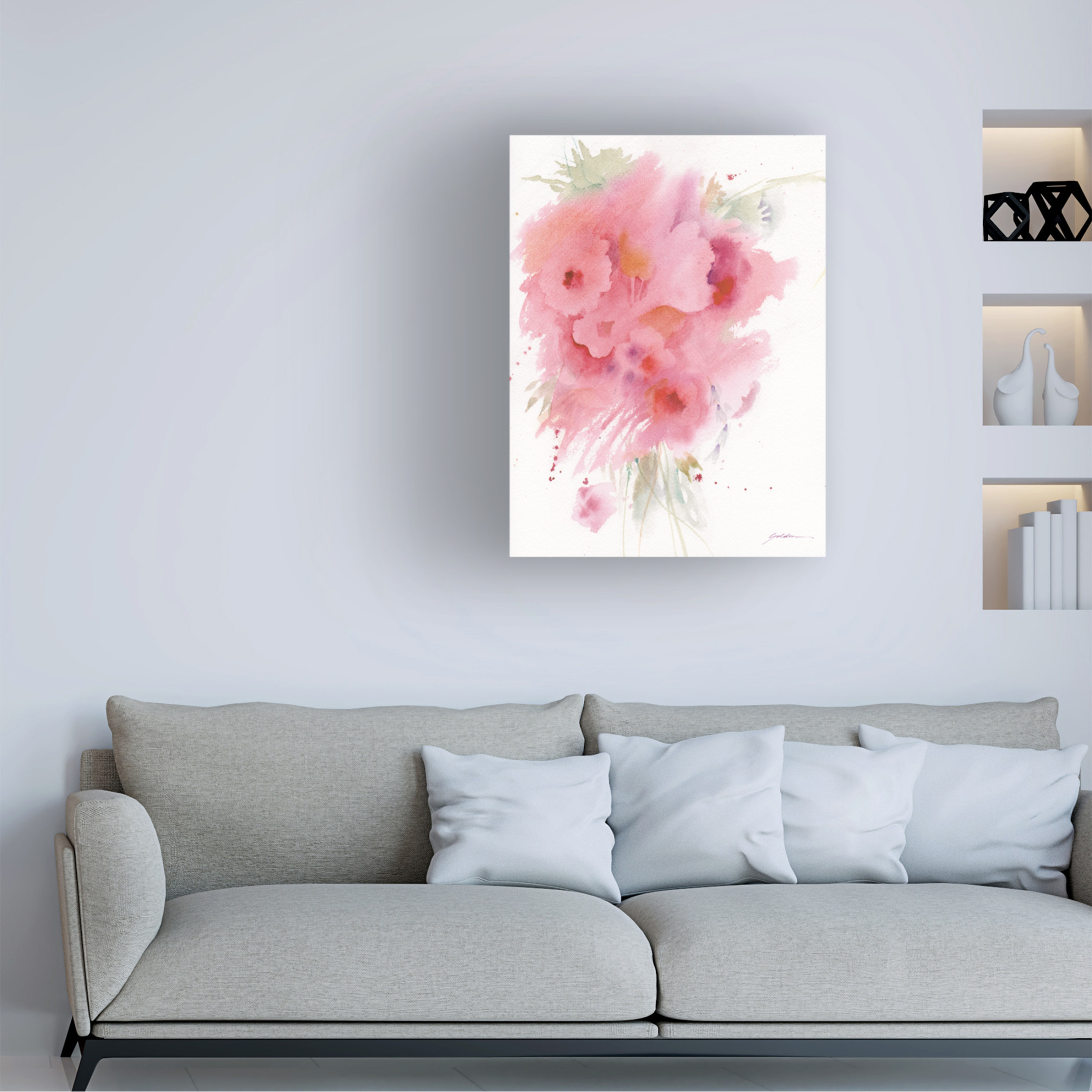 Canvas Wall Art - Sheila Golden 'Viva Magenta Tones #2' Wall Art for Living Room, Bedroom, or Office Décor by Trademark Fine Art - 24 x 32 Inches