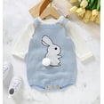 thumbnail image 4 of UACY Baby Girl Boy Easter Outfit Bunny Romper Sleeveless Knit Bodysuit Jumpsuit My First Easter Spring Clothes, 4 of 7
