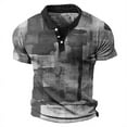 thumbnail image 3 of Plaid Men's Polo Shirts 2024 New Fashion Business Short-sleeved T Shirt Oversized Lapel Tops Tees Summer Casual Men Clothing, 3 of 6