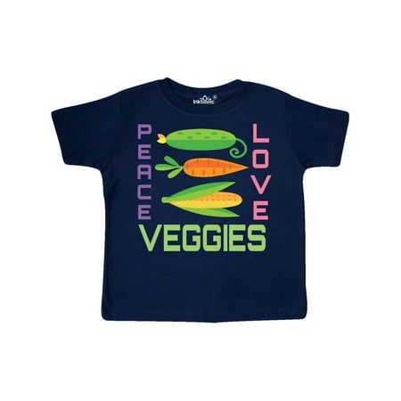 

Inktastic Vegan Peace Love Veggies Gift Toddler Boy or Toddler Girl T-Shirt