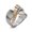 Rose gold, variant on Womens Rose Gold Ring with Bow and Cross Design Two-Tone Alloy Metal Fashion Jewelry Electroplated with Gemstones a European Gift for Her Birthday or Special Day
