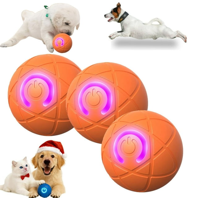 Pet Bounce Ball for Dogs, Smart Interactive Dog Bouncing Ball,Waterproof Shell,Rechargeable Self Moving Jumping Bouncing Rotating Dogs Ball for Small Medium Dogs Indoor Outdoor