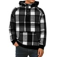 thumbnail image 2 of Yangnuo Mens Trendy Plaid Comfy Hoodies Men's Fashion Gradient Half Height Zipper Collar Sweater Jacket Knitted Bottom Coat Top, 2 of 5