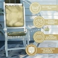 thumbnail image 2 of Klear Vu Porch Rocking Chair Cushions Set, Suitable for Living Room Rockers, Stylish Seat and Back Pads Include Non-Slip Bottom + Fabric Ties, 20" X 17" X 2”, Tan, 2 of 5