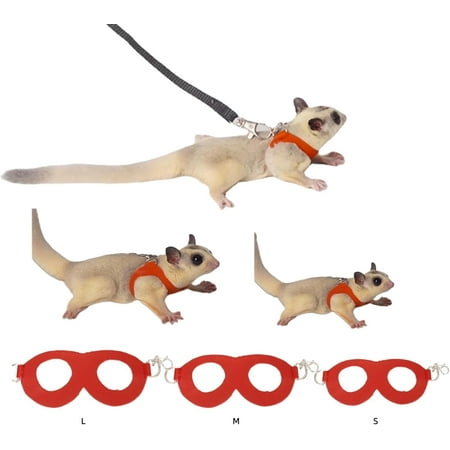 Hgudesign Sugar Glider Pouch - Small Animal Carrier Bag with Harness Set for Bonding Sling for Reptile Pets Bearded Dragons Lizards Backpack Accessories for Outdoor Travel Wal Resting Blue