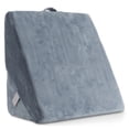thumbnail image 2 of Bed Wedge Pillow for Sleeping - 7 in 1 Folding Memory Foam Cushion, Body Positioner, Back Support - Grey Velour, 2 of 7