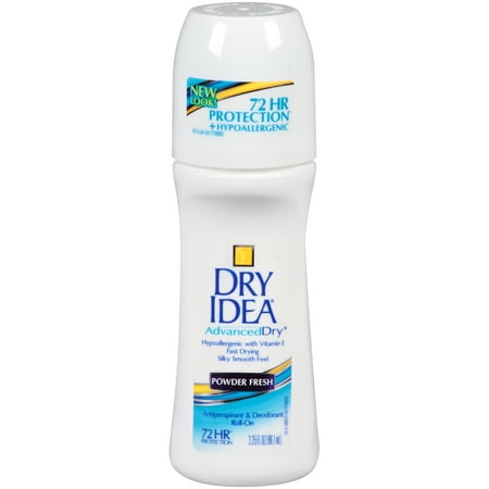 Dry Idea Antiperspirant Deodorant Roll On, Powder Fresh, 3.25 Ounce