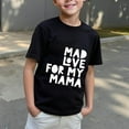 thumbnail image 4 of THDHVS Boys Summer T-shirts,Toddler Casual Tops,Short Sleeve Crew Neck Boys T-Shirt with Chest Print Soft Cotton Shirts Black 2-3 Years, 4 of 7