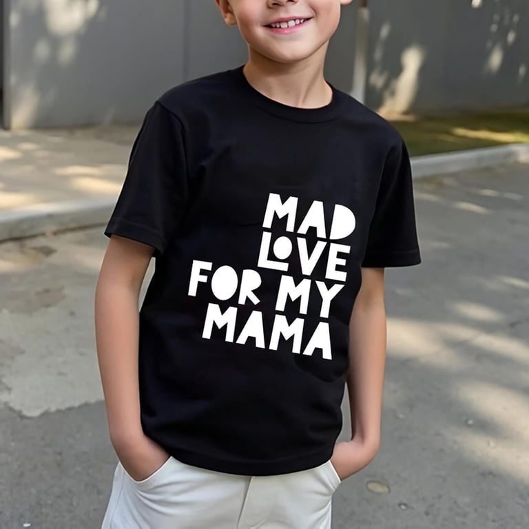 Amandon "Mom Of Boys" Graphic T-Shirt For Women - Grey, Short Sleeve, Round Neck Casual Tee