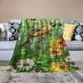 thumbnail image 2 of Rural Flowers Birds Throw Blanket Ultra Soft Warm All Season Rustic Sunflowers Floral Cardinal Decorative  Blankets for Bed Chair Car Sofa Couch Bedroom, 2 of 6