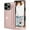 Rose Gold, variant on CCSmall for Apple iPhone 16 Plus Case Crossbody with Card Slot Holder for Women, Removable Adjustable Shoulder Strap Lanyard with Wristband Kickstand Phone Cover Case for iPhone 16 Plus KB Rose