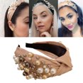 thumbnail image 1 of Diadema con Nudo para Mujer, Diadema , Bandas para El Cabello con Envoltura para Cabeza - champán Macarena Twist Bowknot Hairband, 1 of 8