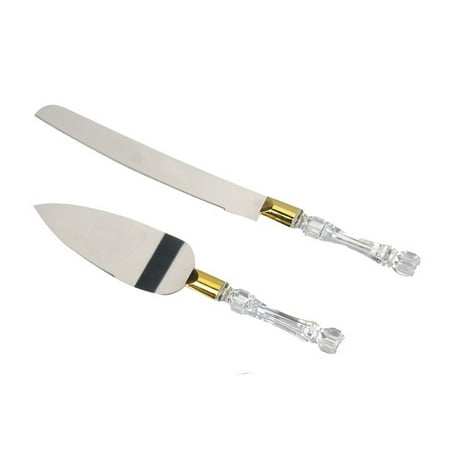 

Craft and Party- Wedding Cake Knife Server Set Silver or Gold