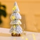 thumbnail image 4 of Árboles de Navidad Miniatura Cubiertos de Nieve - Juego de 4 pinos flocados con bases de madera para decoración de mesa, pueblos y manualidades (15cm, 20cm, 25cm, 29cm), 4 of 7