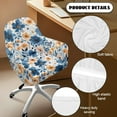 thumbnail image 5 of Whosucclay Flower Watercolor Print Swivel Accent Chair Covers, Water Resistant Swivel Arm Chair Protector Universal Office Desk Chair Sliopcover for Office, Living Room, Banquet, 5 of 7
