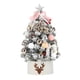 thumbnail image 2 of Árbol de Navidad artificial de 18 pulgadas con luces para decorar la encimera. Arco Rosa, 2 of 9