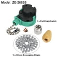 thumbnail image 2 of Pull Chain Switch 3 Speed ZE-268S6 w Chain for Ceiling Fan Lamp Green Silver, 2 of 5