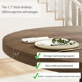 thumbnail image 3 of 47" Round Dining Table for 4,  Wooden Base Rustic Kitchen Table with Crossed Legs, Stable Structure, Modern for Kitchen, Living Room, 3 of 7