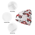 thumbnail image 3 of Picia Red Wheeled Tractors Pattern Knitted Beanie Hat for Men and Women , Unisex Winter Warm Stretchy Knit Cap Thick Fisherman Beanies Cuffed Plain Skull Caps, 3 of 6
